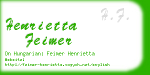 henrietta feimer business card